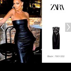 Zara Black Strapless Dress